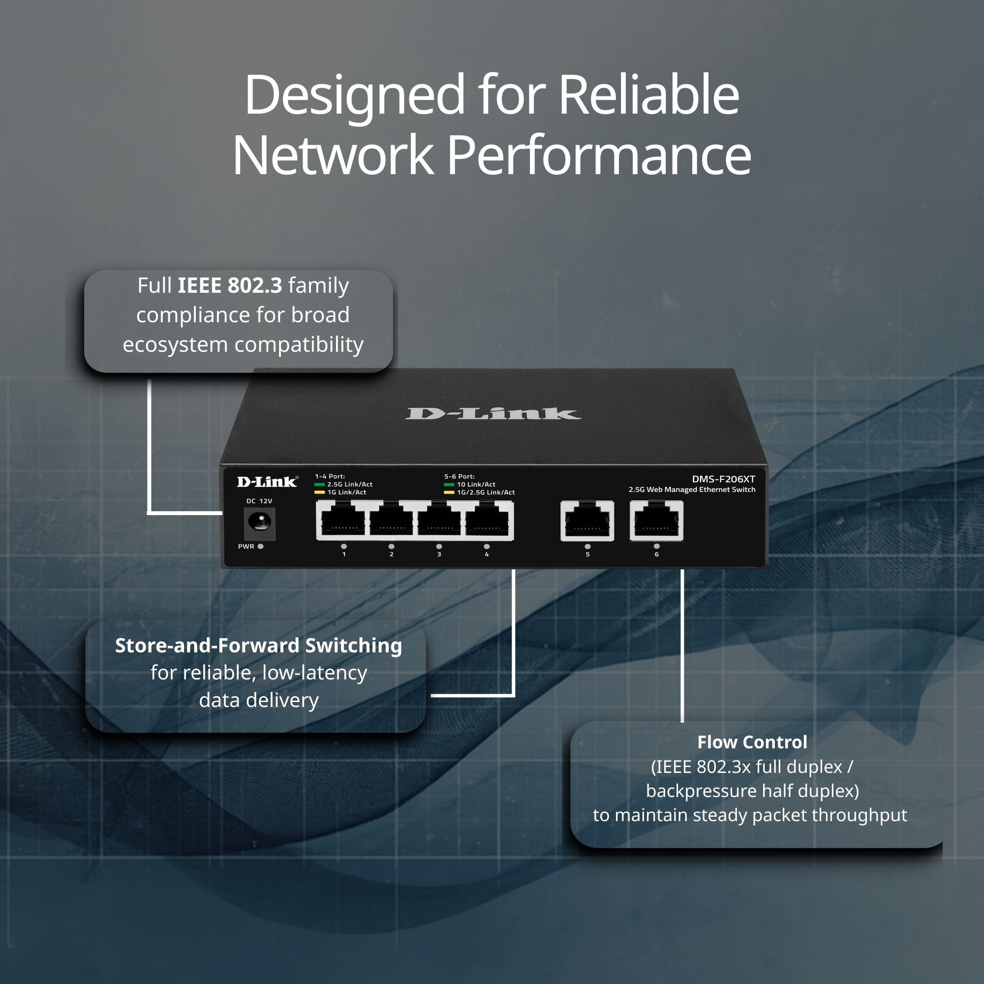 6 Port 2.5G, 10G Web Managed Ethernet Switch