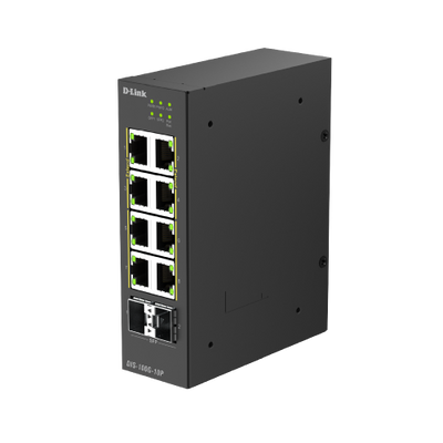 Industrial 8-Port 1G PoE+ + 2-Port 1G SFP Unmanaged PoE Switch