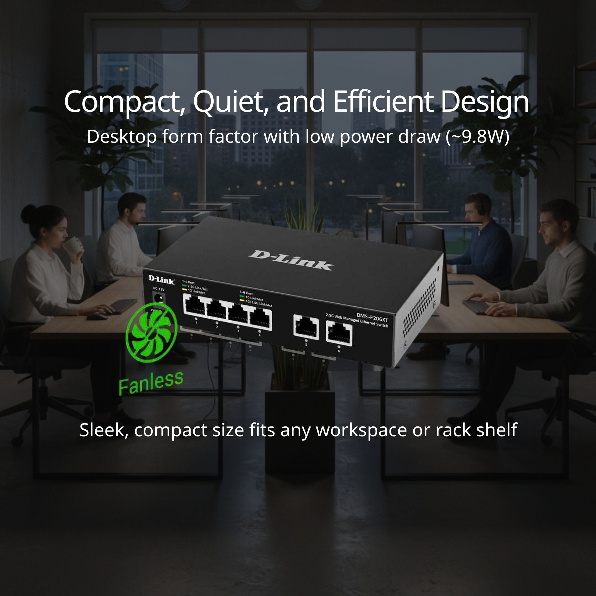 6 Port 2.5G, 10G Web Managed Ethernet Switch